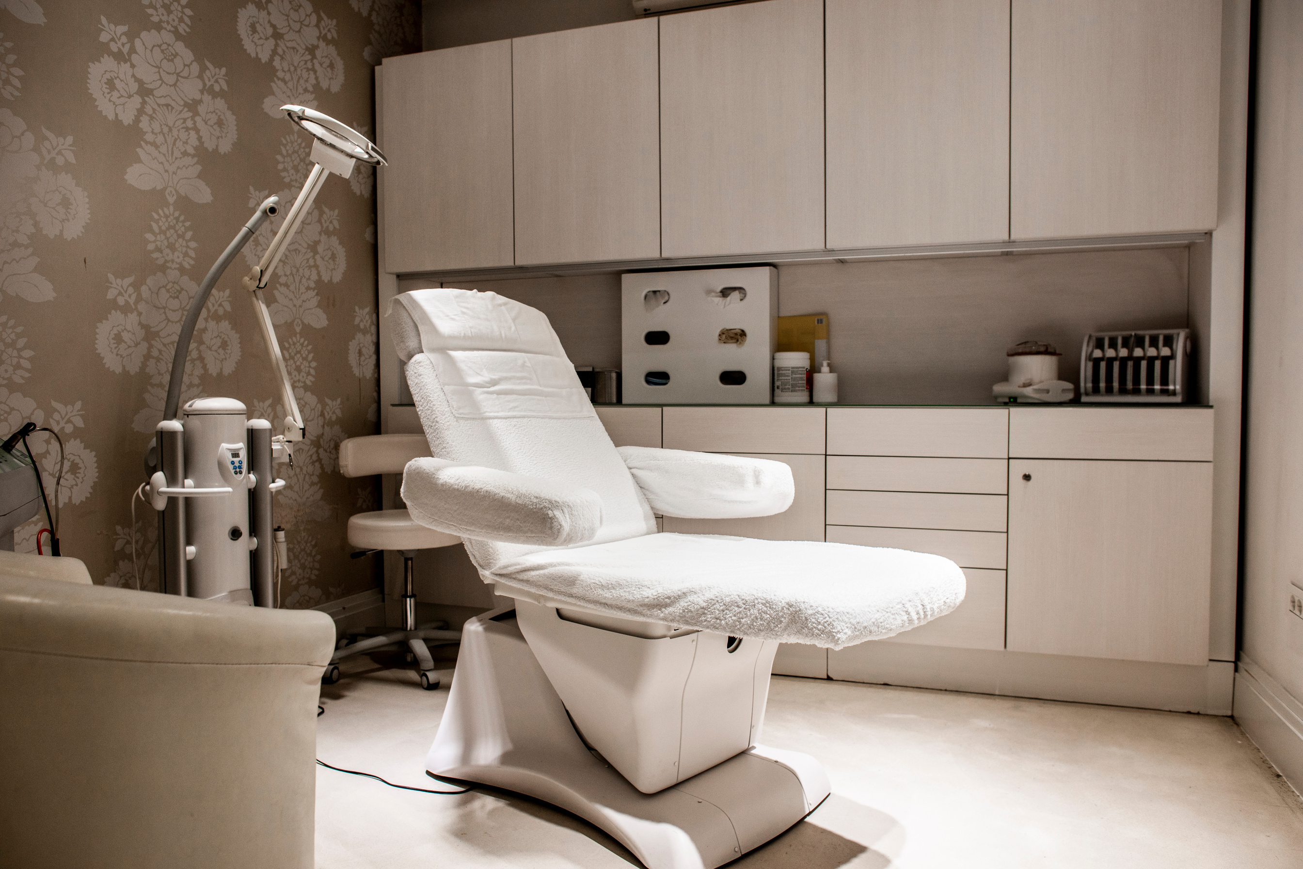 Treatment room in beauty clinic